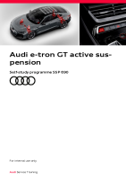 SSP 690 Audi e-tron GT active suspension - Self-Study Programme
